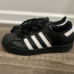 Adidas Superstar Black/White Youth Size 5
