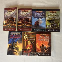 LIKE NEW Lot of 7 Dragonlance Books (Dungeons and Dragons Novels)