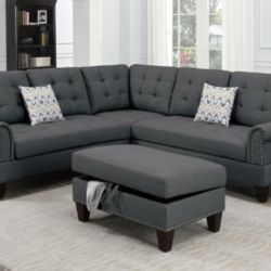 Sectional Sofa + Ottoman