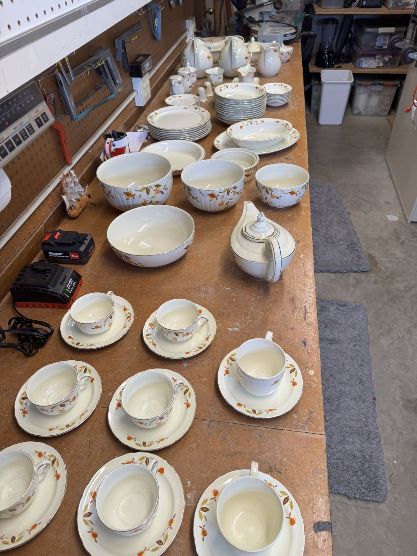 Dinnerware Set - Hall Jewel Autumn Leaf China