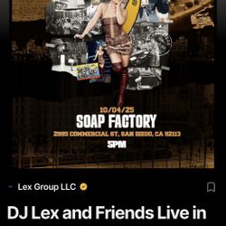 DJ Lex - (2 Tix $20) - Soap Factory - Oct 4 