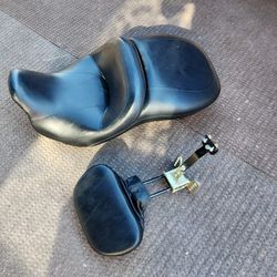 Harley Touring Seat And Backrest