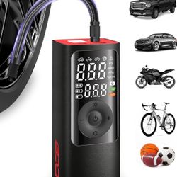 Brandnew Tire Inflator - Portable Air Compressor, 2.5X Faster 150PSI Cordless Tire Inflator, Tire Air Pump with Dual LCD Display, Auto-Shutoff, Air Co