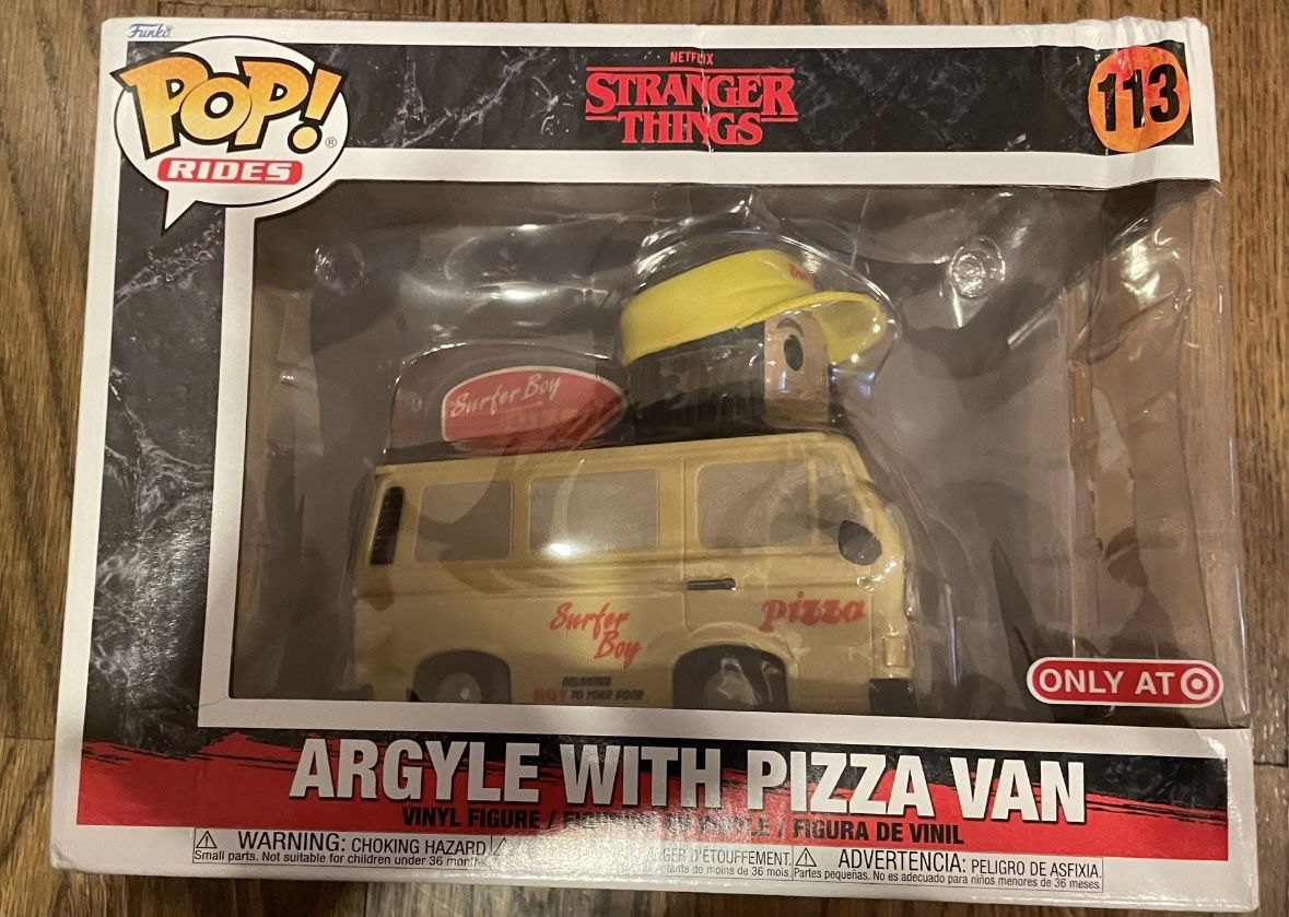 Stranger Things Argyle With Pizza Van Funco Pop Target Exclusive