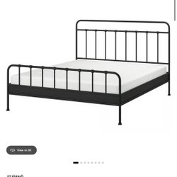 King IKEA Bed Frame + Slats (Like New – 2 Months Old)