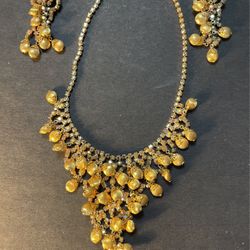 Antique necklace and earrings