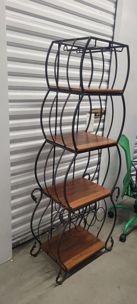 Iron With Wood Shelf Organizer $80