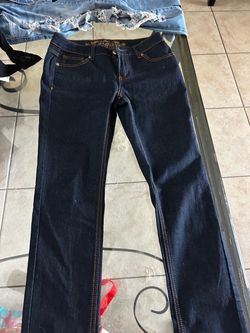 Dark blue denim jeans