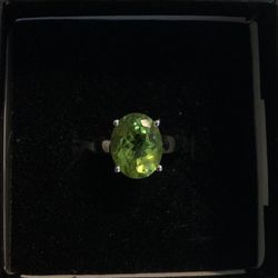 Peridot And Silver Ring Size 5 & 7