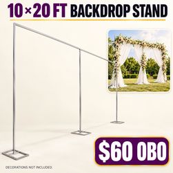 YIYIBYUS 10x20 FT Heavy Duty Metal Backdrop Stand – $65 OBO