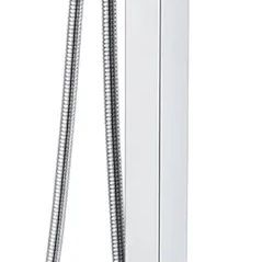 New In Box Senlesen Bathroom Chrome Freestanding Tub Faucet Floor Mounted Bathtub Shower Faucet with Handheld Sprayer