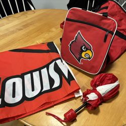 U of Louisville Bag, Flag and Umbrella 
