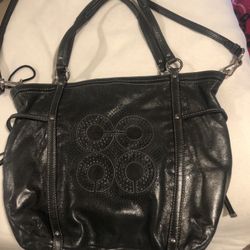 Coach Audrey Leather tote shoulder strap bag