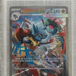 2025 POKEMON MEG SPECIAL ILLUSTRATION RARE #179 MEGA LUCARIO EX PSA 10