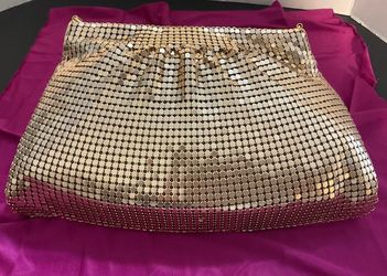 Vintage STYLECRAFT MIAMI Gold Mesh Evening Clutch with Chain Strap
