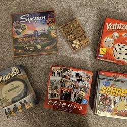 Sycuan Casino The Board Game Wooden Cube  Puzzles Yahtzee Catch Phrase FRIENDS Trivia Scene It Disney 2nd Edition Family Party Get-together Fun