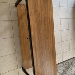 Red Cedar Side Table With Glass Top