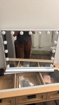 Mirror vanity with lights