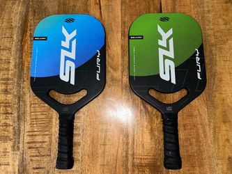 Selkirk SLK Fury Pickleball Paddles w/ Case Blue & Green Set of 2 Great Condition