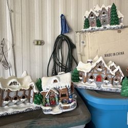 Christmas Houses Hand Painted