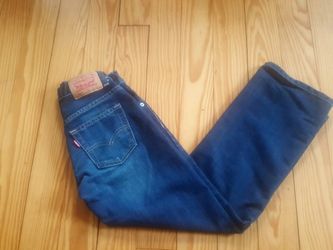 Levi's 505 boys blue denim jeans size 10 reg 25x25
