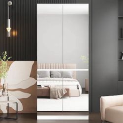 FUFU&GAGA Mirrored Armoire 