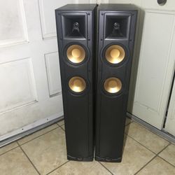 PAIR OF Klipsch RF Black Tower Floor Standing Speakers NICE 🔥🔥