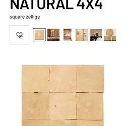 Zia Tile Unglazed Natural 4x4 1 full box + extras, and matching Grout