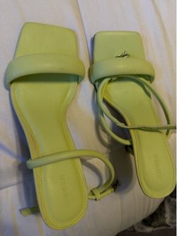 Lime green sandals size 8
