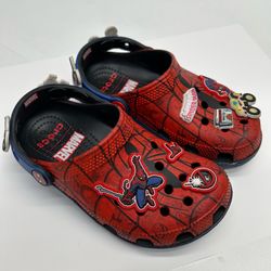 Slightly used- Authentic Crocs Kids Marvel Spider-Man Clogs - Size C13