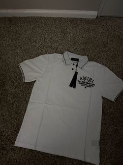 Amiri Arts and Crafts Polo Shirt White
