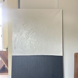 CB2 Black and White Canvas Wall Art