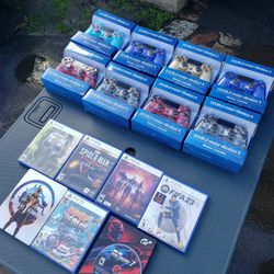 PS5 Playstation 5 Games. PLASTIC. $35! Each. Steelbook are $70! Each. Controller work PS5 too  Regular $30! Or camo $40! Each. All work 100%