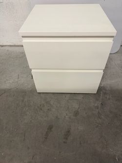 White 2-Drawer Dresser Nightstand