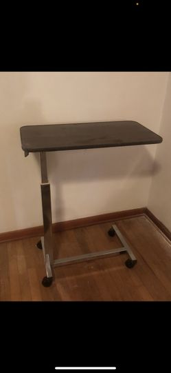 Rolling Hospital Bed Side table