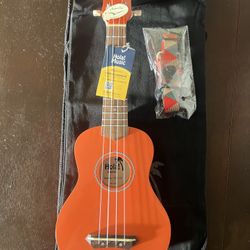 HM-21 Soprano Ukulele Bundle NEW Hola Ukuleles Orange String Instrument