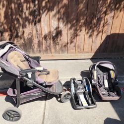 Greco Car Seat, Base, And matching Stroller