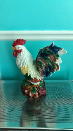Ceramic Rooster 15”H x 11”W