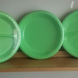 Touch Of Color 10" Citrus Green Heavy Duty Plastic Plates/Total Of 75