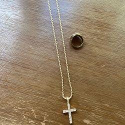 Gold Chain And Ring 