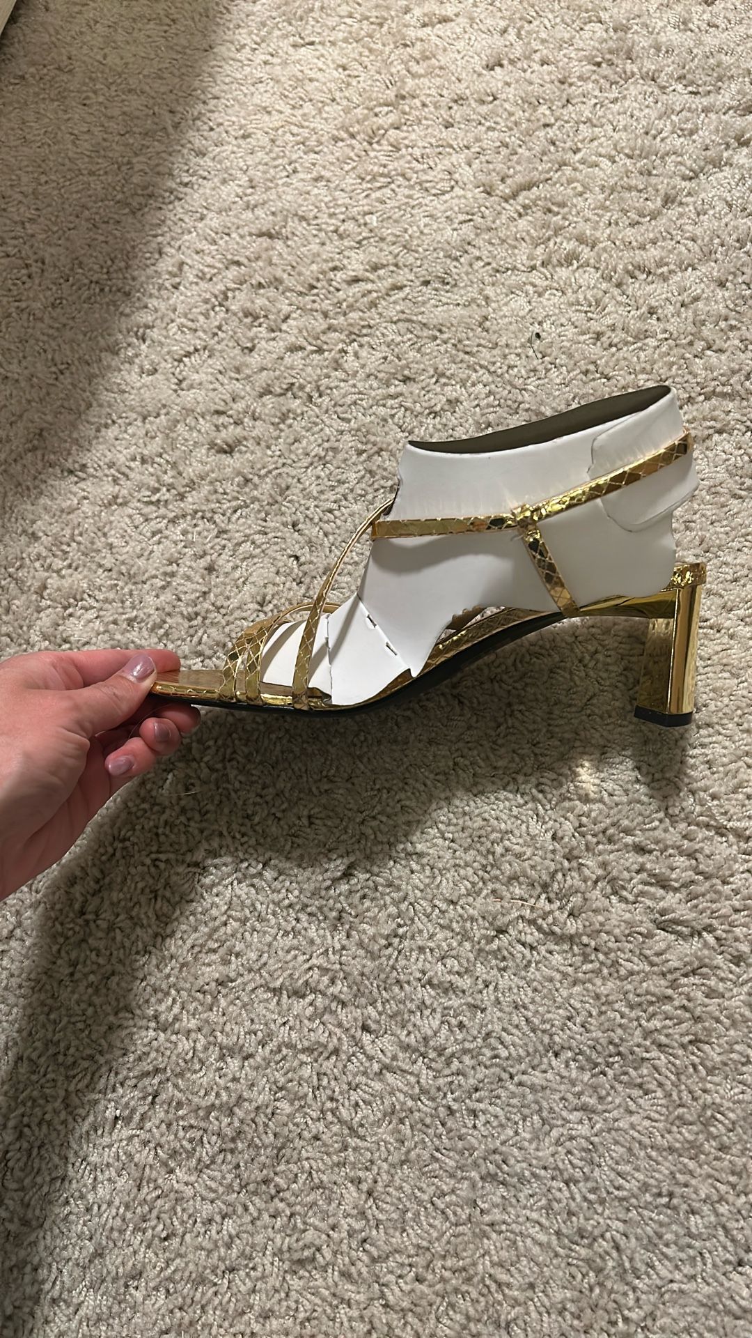 Marc Fisher Metallic Gold Heels (Size 7)