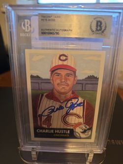 Pete Rose Signed Trading Card Beckett Authenticated