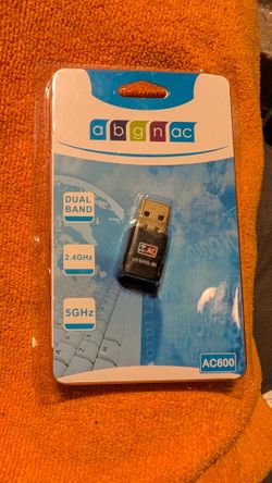 AC600 Dual Band USB WiFi Adapter 2.4GHz 5.8GHz 600Mbps - New Sealed
