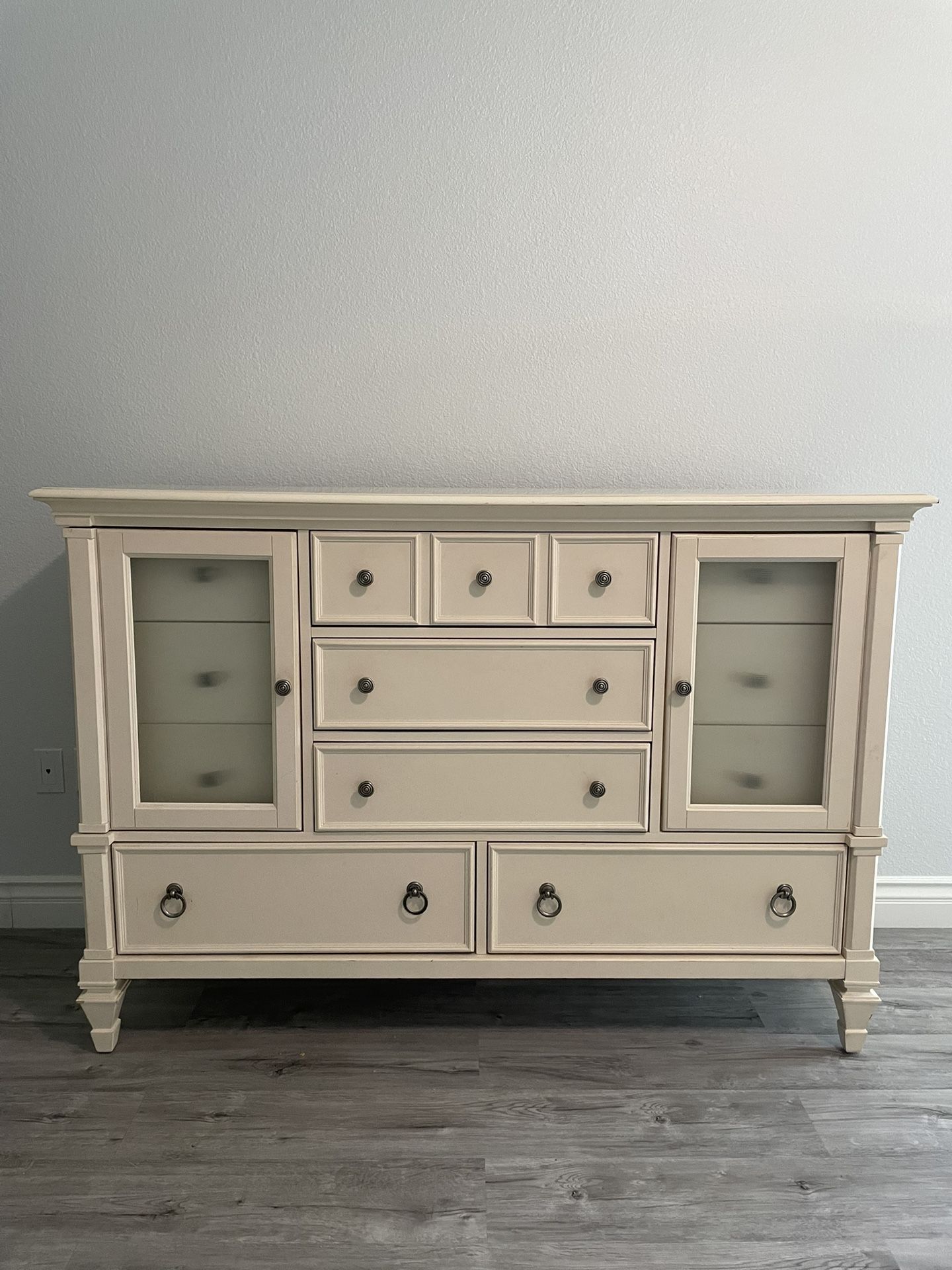 Queen Bed frame And Dresser With Mirror 