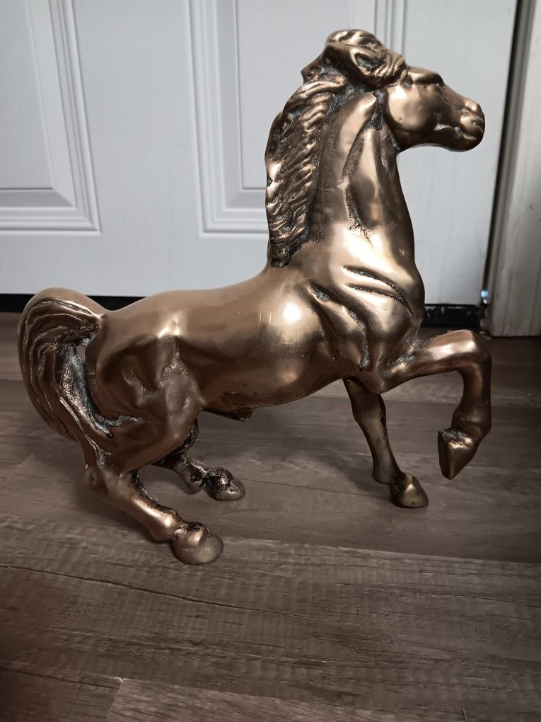 Vintage - Bronze Horse Statue Sculpture "Bonner" Mantel - Big 9 Lbs. - Serious Callers Only