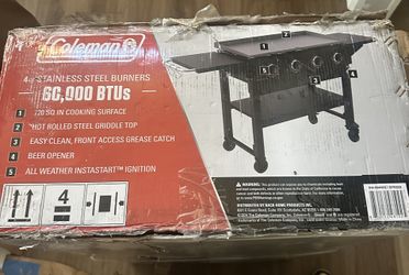 Coleman 4-Burner Cookout Outdoor Flat Top Gas Griddle 