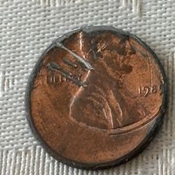 1989 Penny Error Off Center Coin 