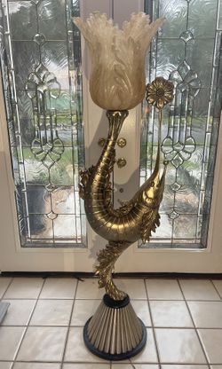 Floor Gold Sward Fish Lamp ARTMAX 68”