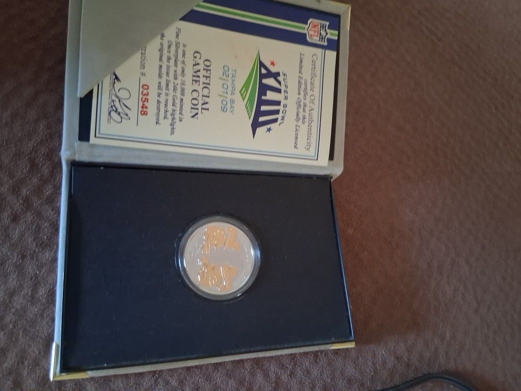 Super Bowl XLIII. 02/01/09 Steelers vs Cardinals Flip Coin