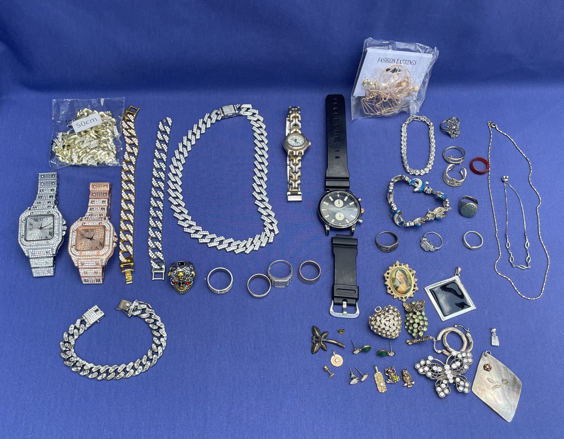 Junk Drawer Jewelry Mixed Lot Men’s/Women’s Earrings~Necklace~Bracelets & More